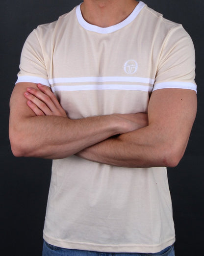 Sergio Tacchini Supermac T-shirt Ecru/White