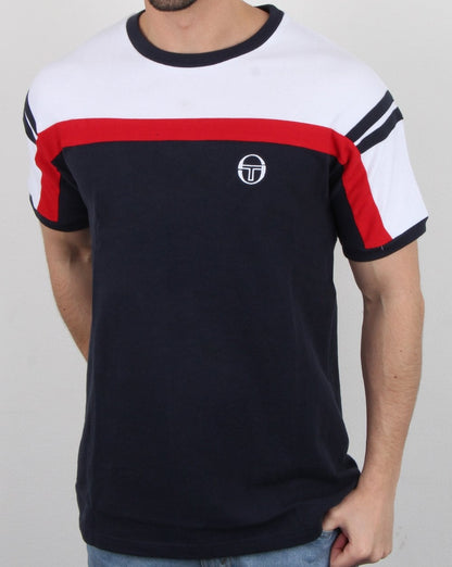 Sergio Tacchini Daska T Shirt Navy/White