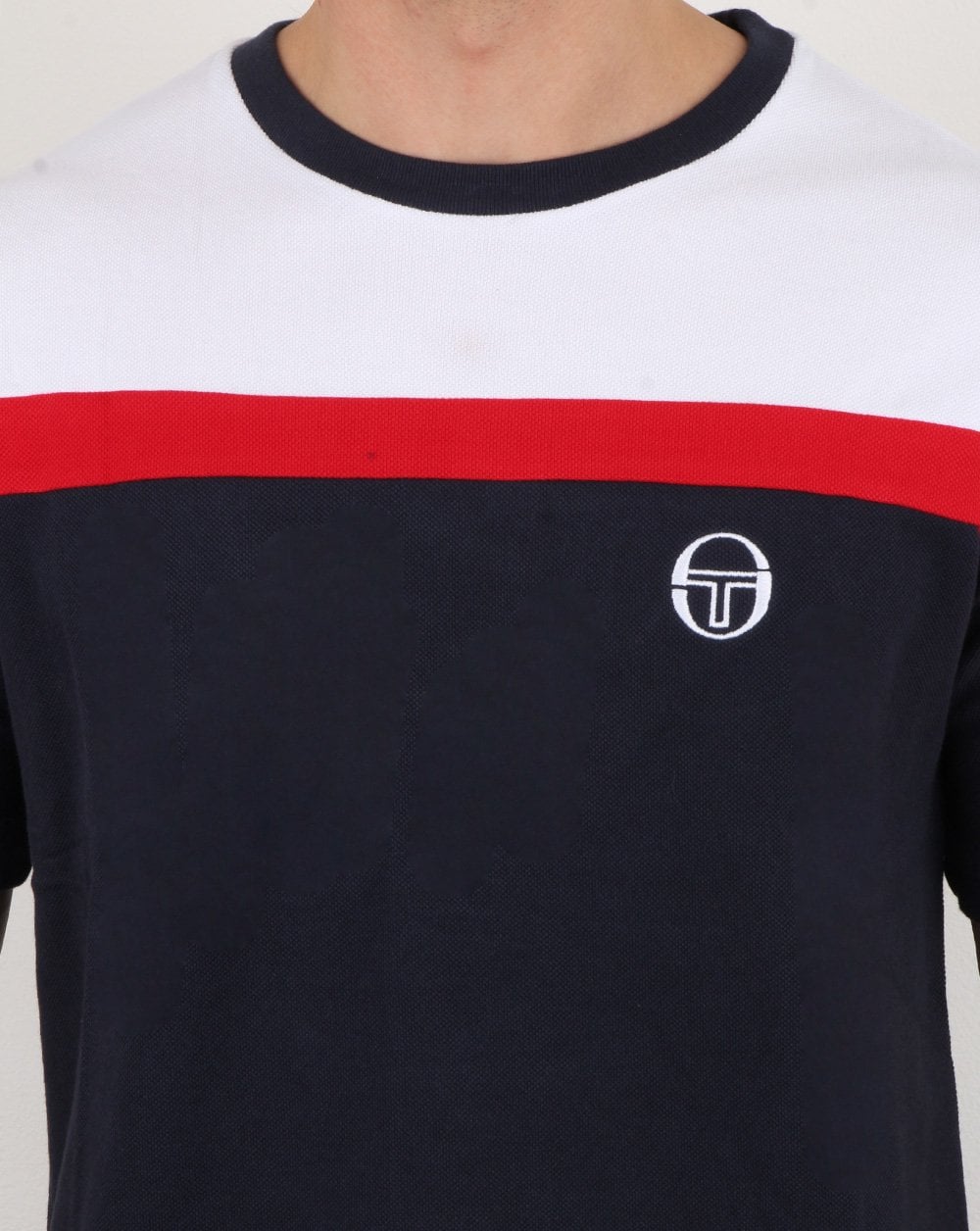 Sergio Tacchini Daska T Shirt Navy/White