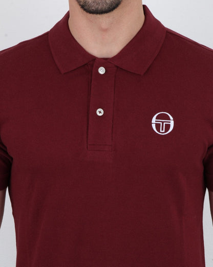 Sergio Tacchini Classic Polo Shirt Bordeaux/White