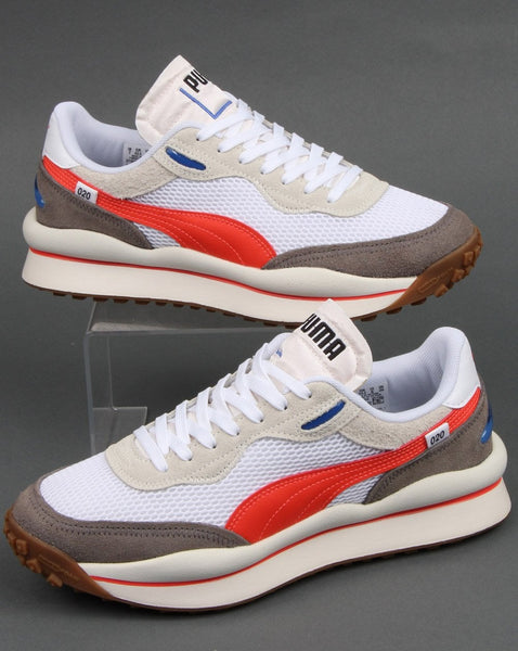 Puma Style Rider Trainers White/Grey