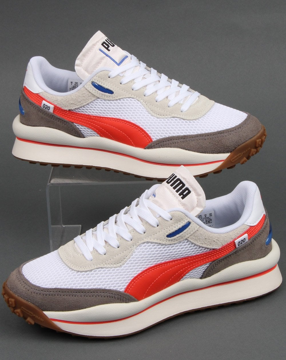 Puma Style Rider Trainers White/Grey