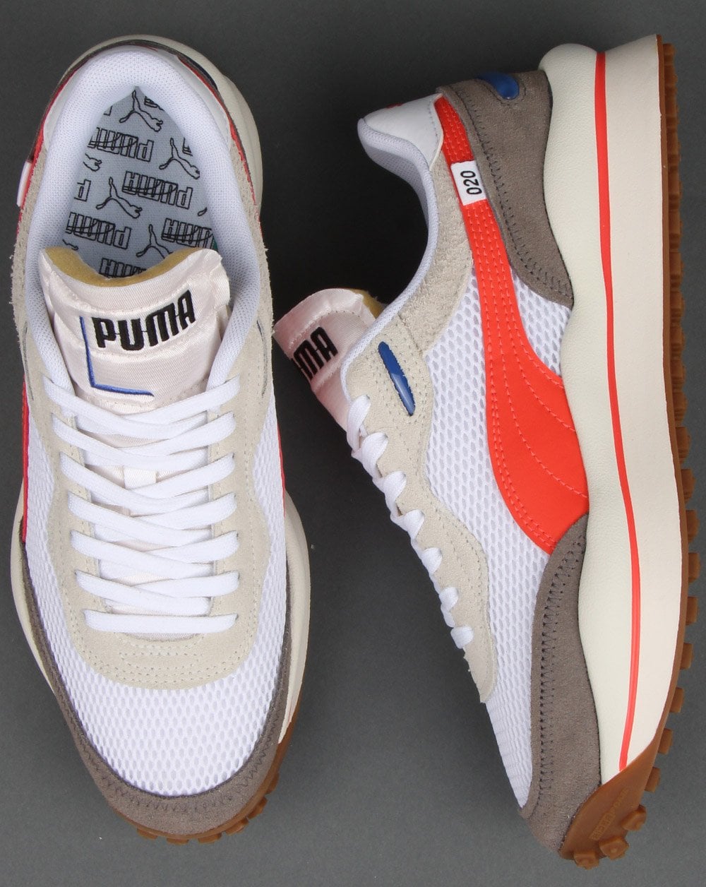 Puma Style Rider Trainers White/Grey