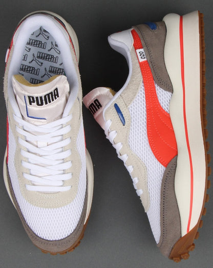 Puma Style Rider Trainers White/Grey
