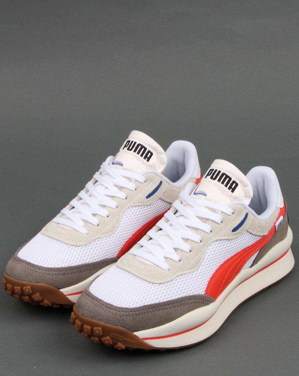 Puma Style Rider Trainers White/Grey