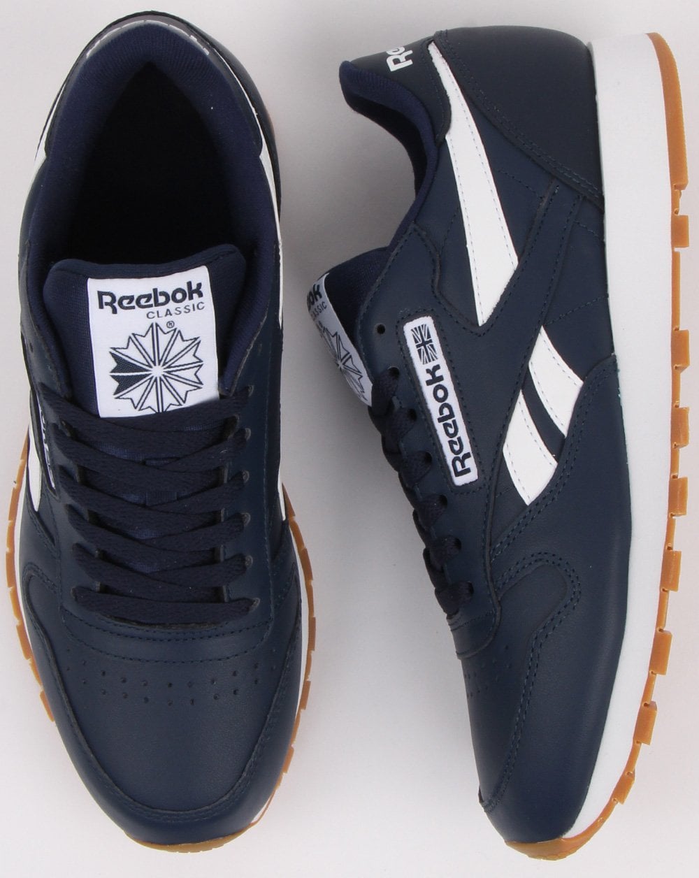 Reebok Classic Leather Trainers Navy/White