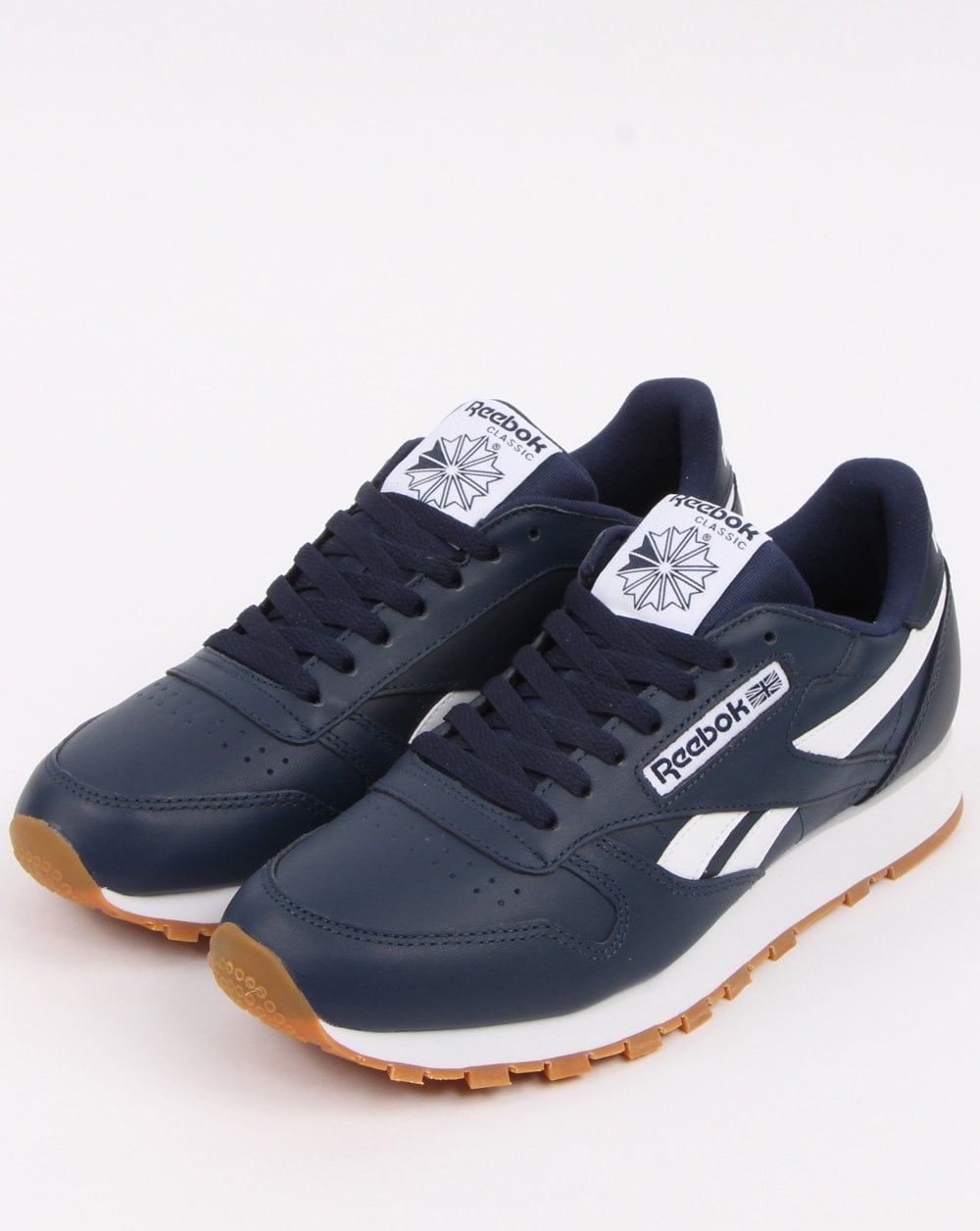 Reebok Classic Leather Trainers Navy/White