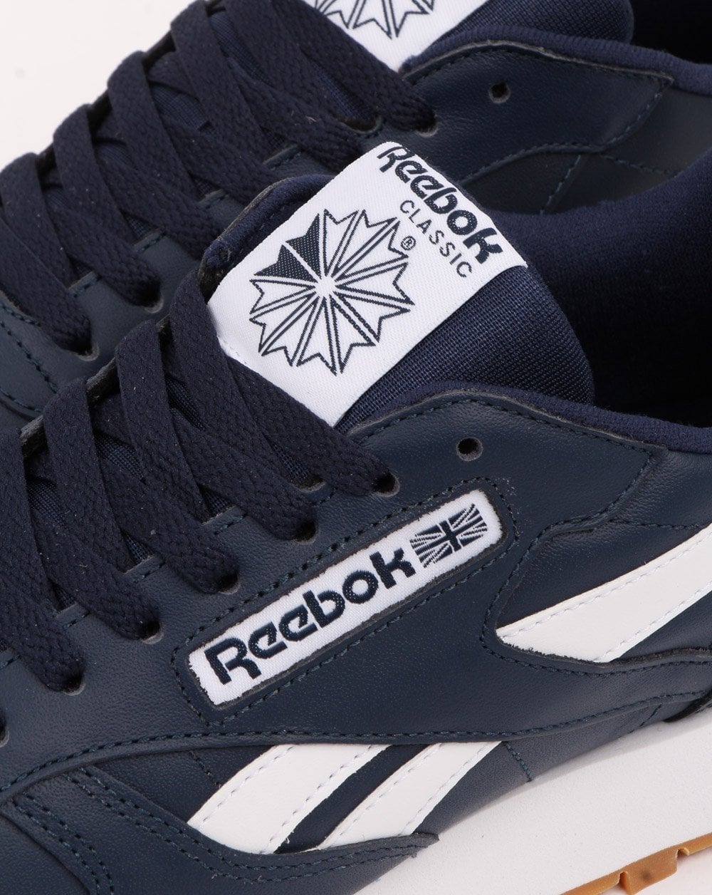 Reebok Classic Leather Trainers Navy/White