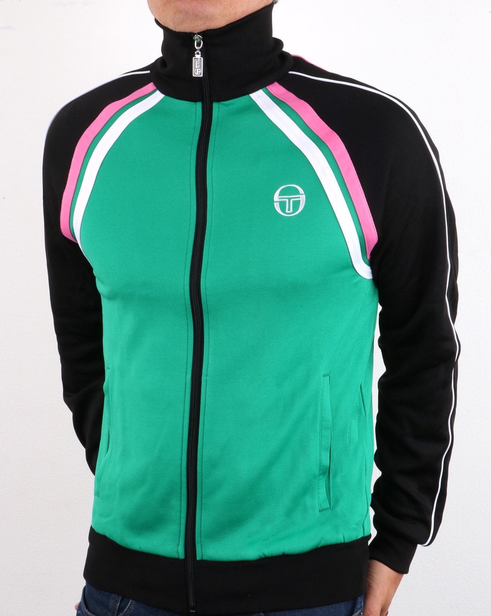 Sergio Tacchini Ghibli Track Top Fresh Green/black/Pink
