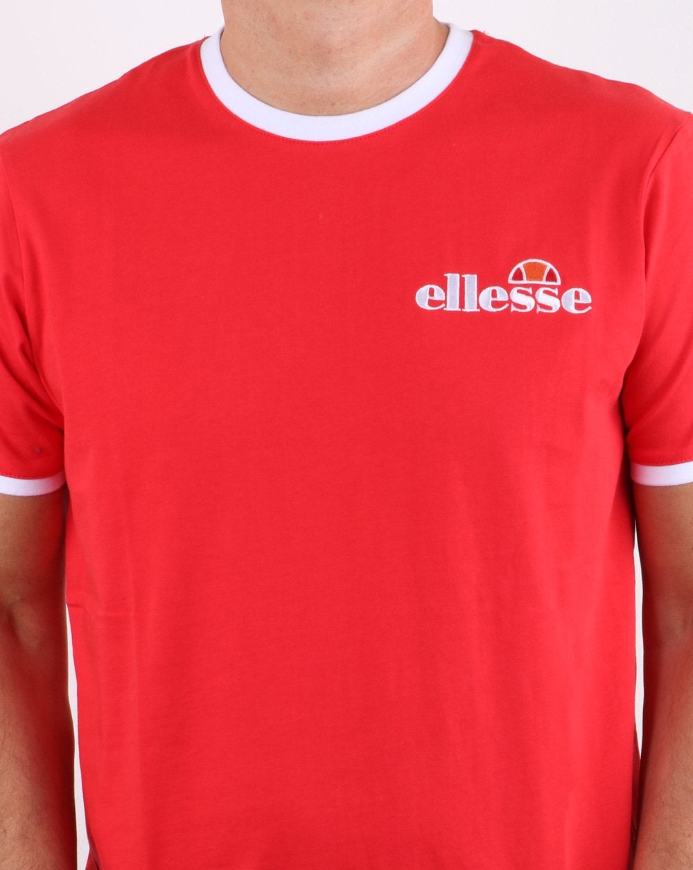Ellesse Ringer T Shirt Red