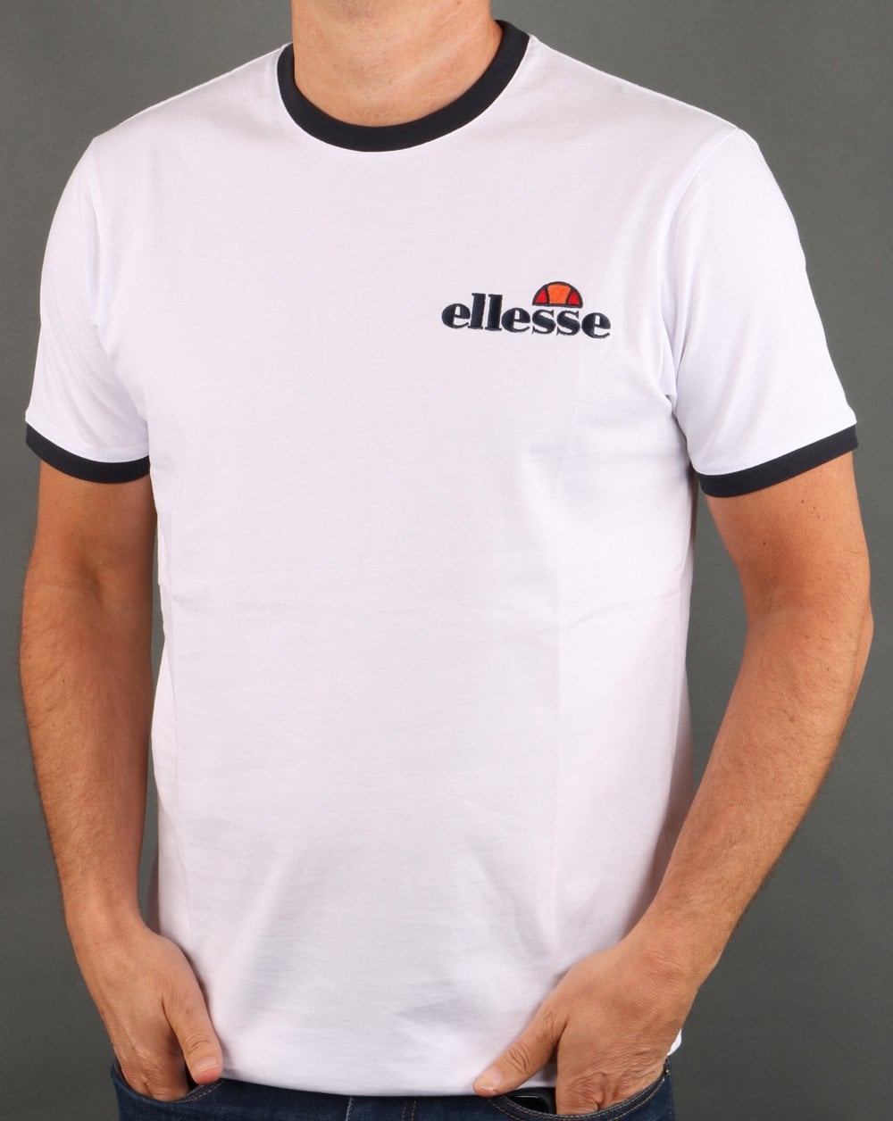 Ellesse Ringer T Shirt White