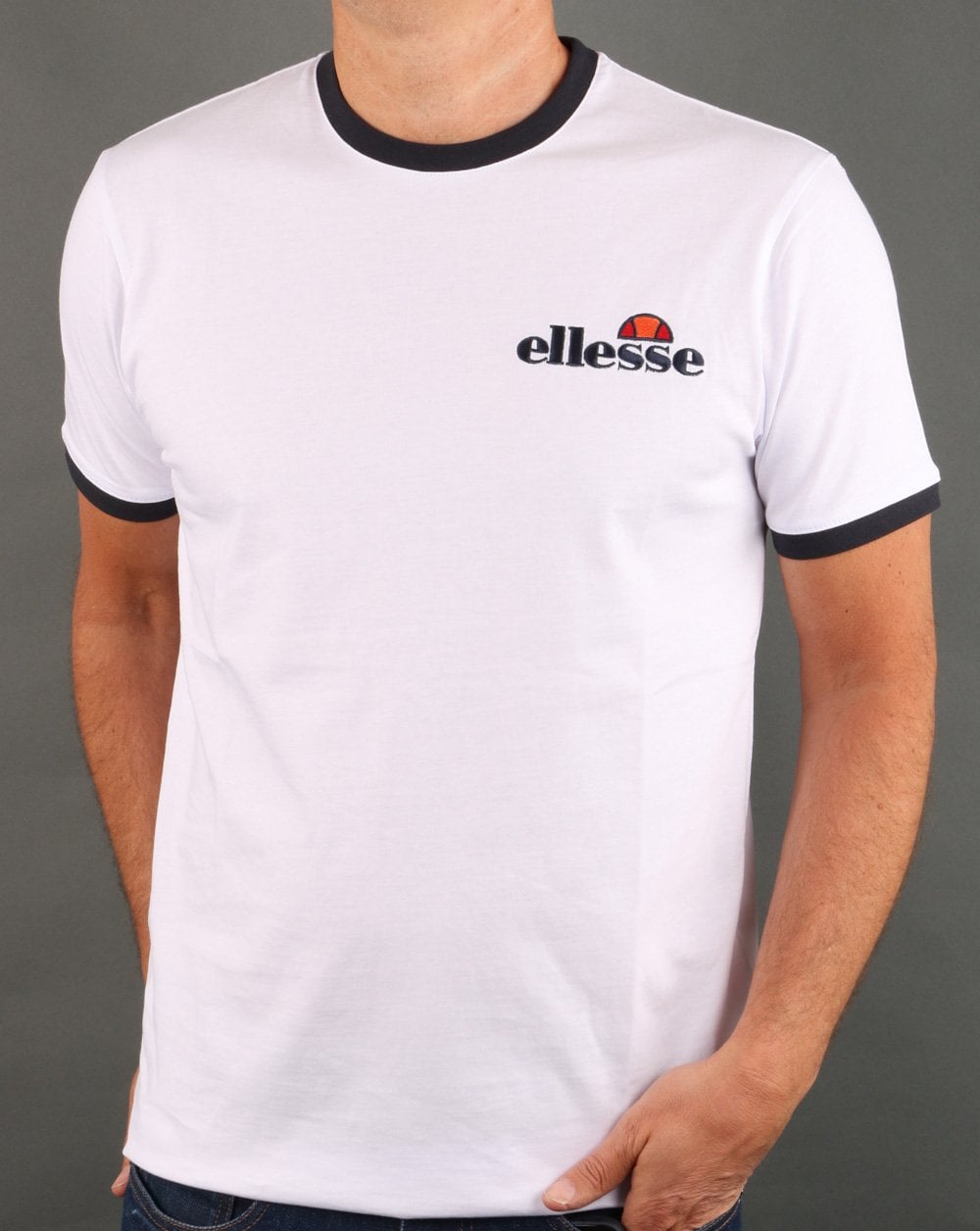 Ellesse Ringer T Shirt White