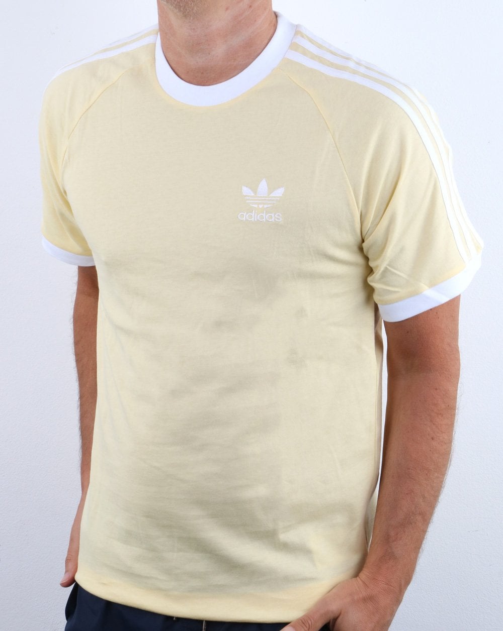 Adidas Originals 3 Stripes T Shirt Easy Yellow