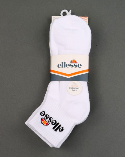 Ellesse Arrom 3 Pack Trainer Socks White