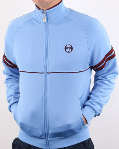 Sergio Tacchini Star Track Top Sky Blue/Burgundy