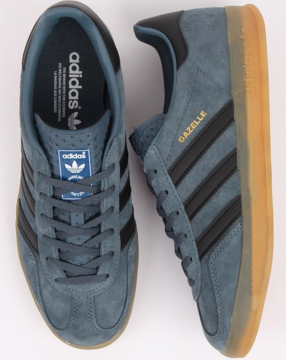 Adidas Gazelle Indoor Trainers Grey Black