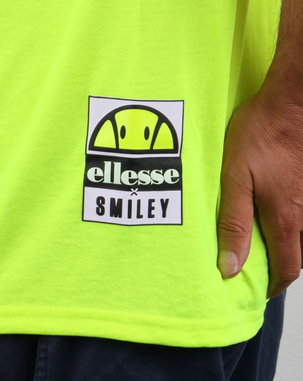Ellesse Smiley T Shirt Neon Yellow