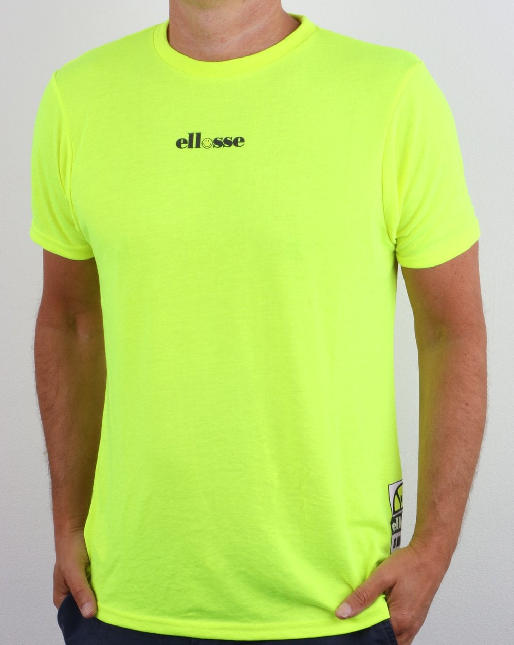 Ellesse Smiley T Shirt Neon Yellow