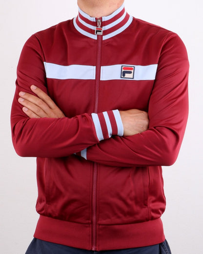 Fila Vintage Clint Track Top Claret/Sky