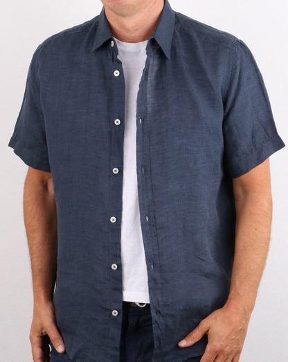 Benetton Short Sleeve Shirt Navy