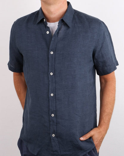 Benetton Short Sleeve Shirt Navy