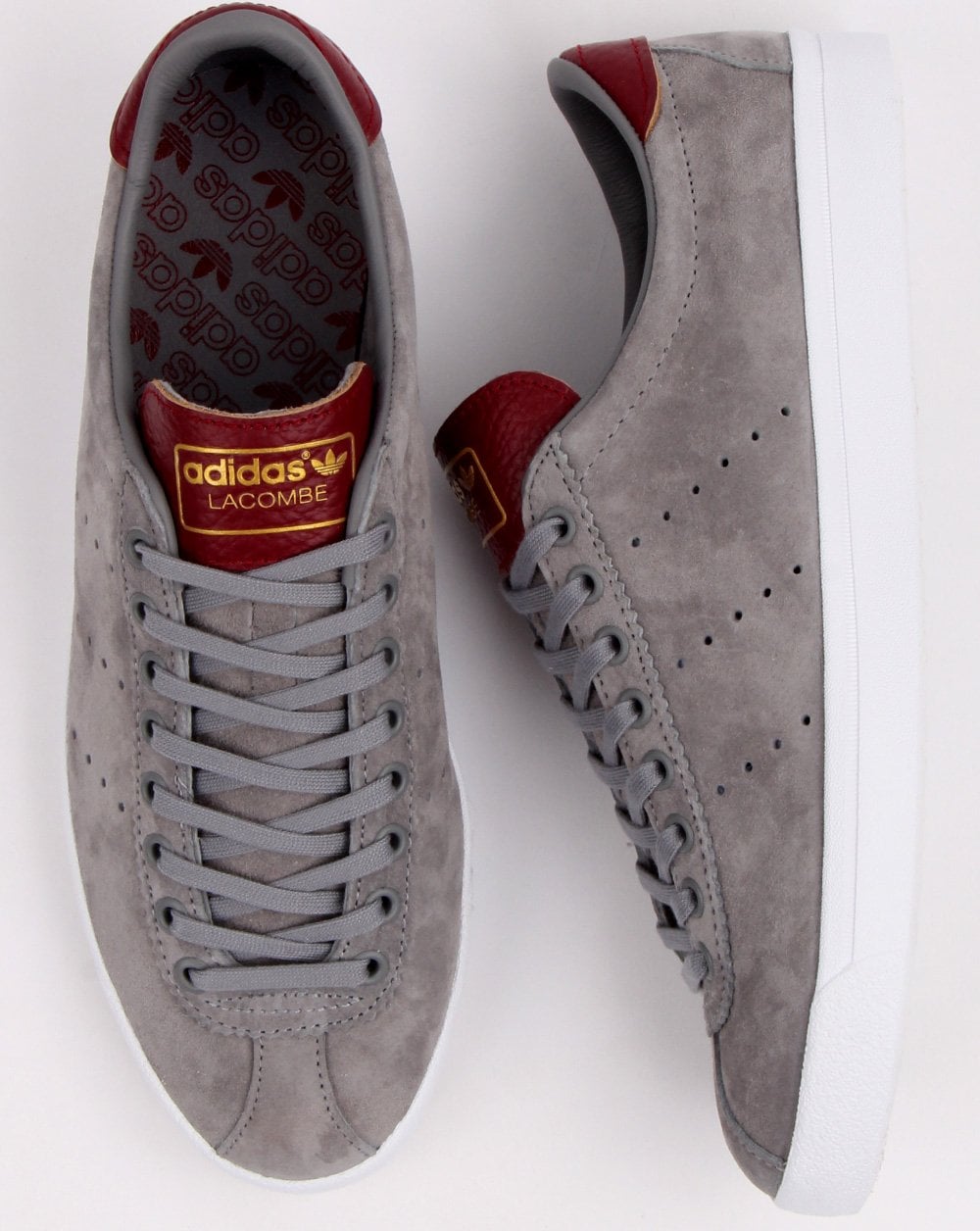Adidas Lacombe Trainers Grey/Burgundy