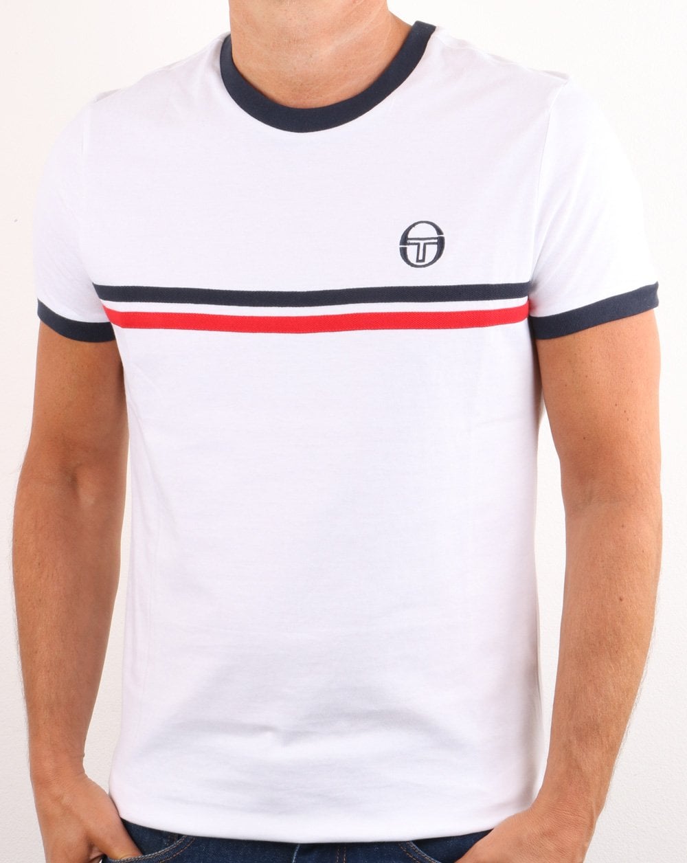 Sergio Tacchini Supermac T-shirt White/red/navy