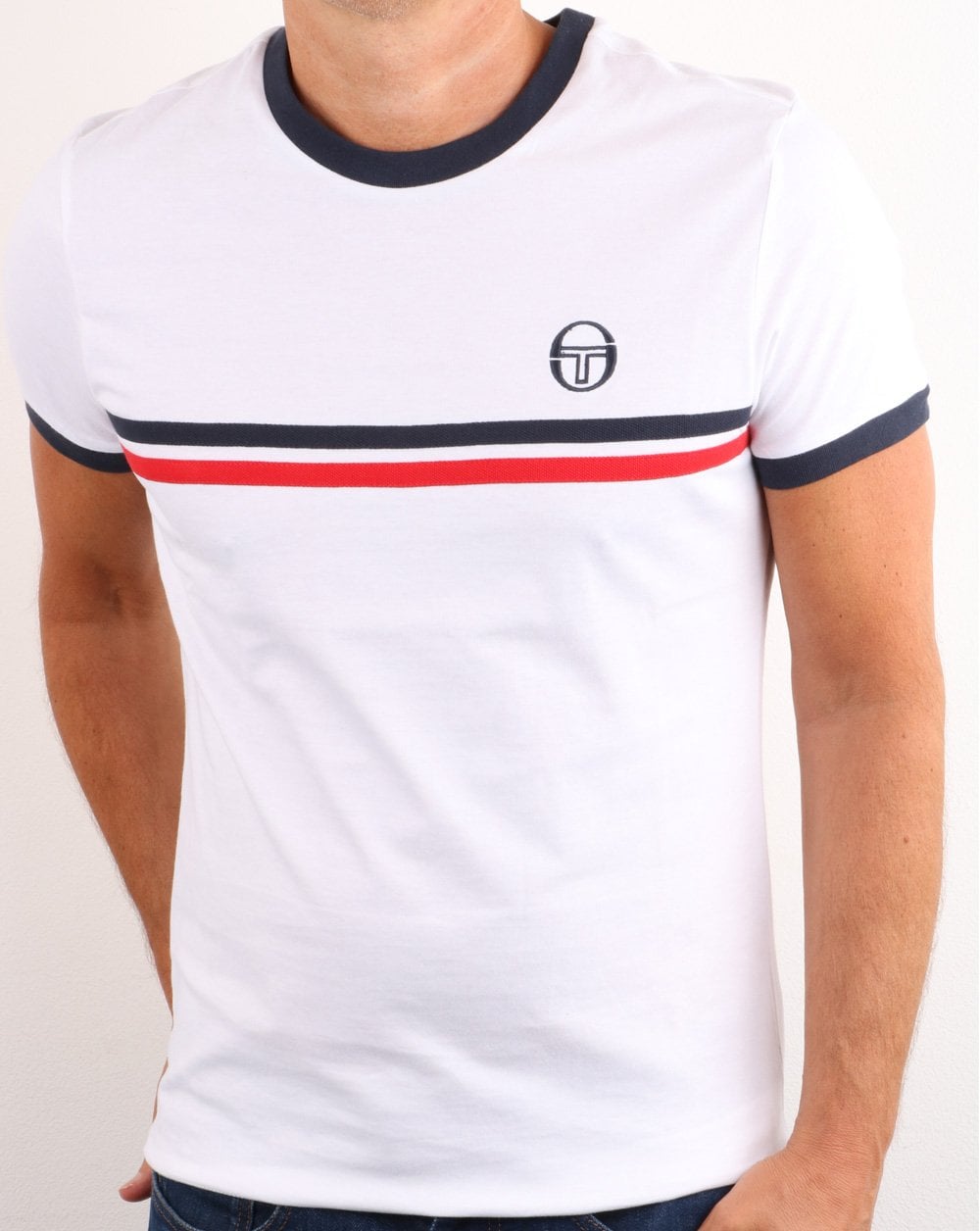 Sergio Tacchini Supermac T-shirt White/red/navy