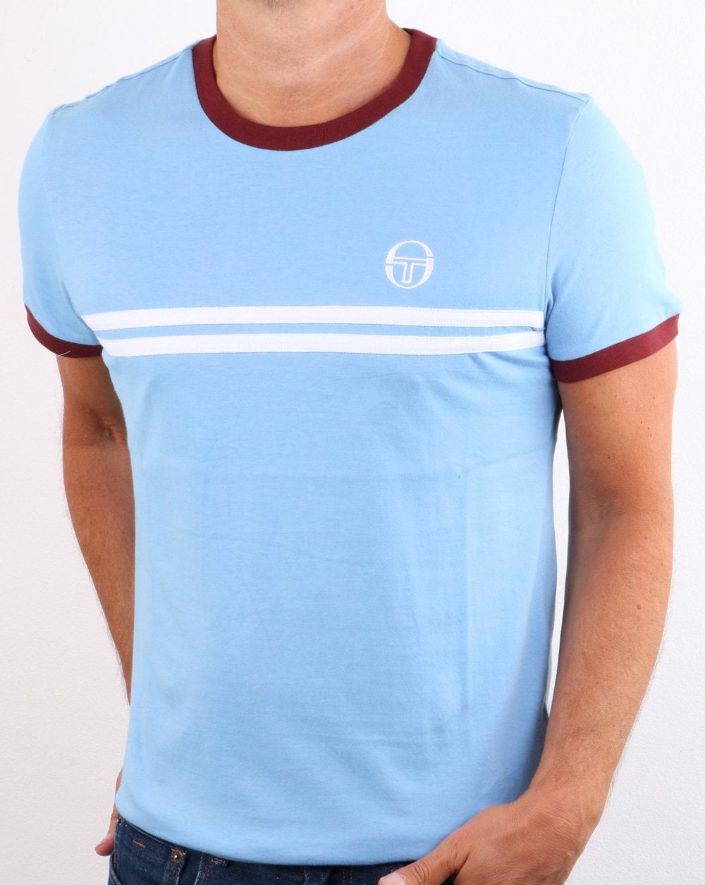 Sergio Tacchini Supermac T-shirt Sky Blue / Claret