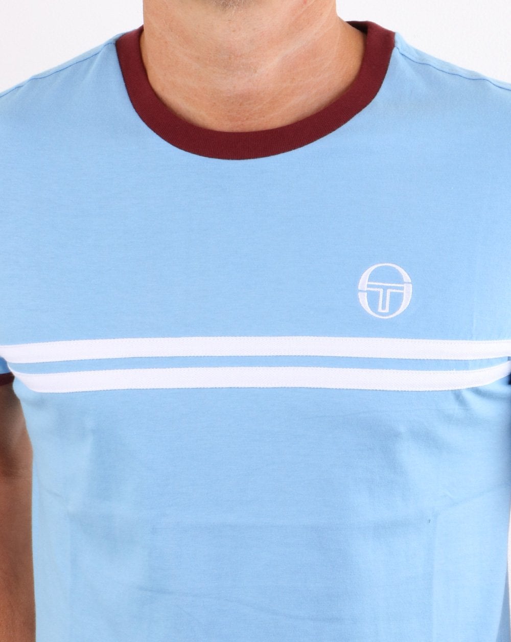 Sergio Tacchini Supermac T-shirt Sky Blue / Claret