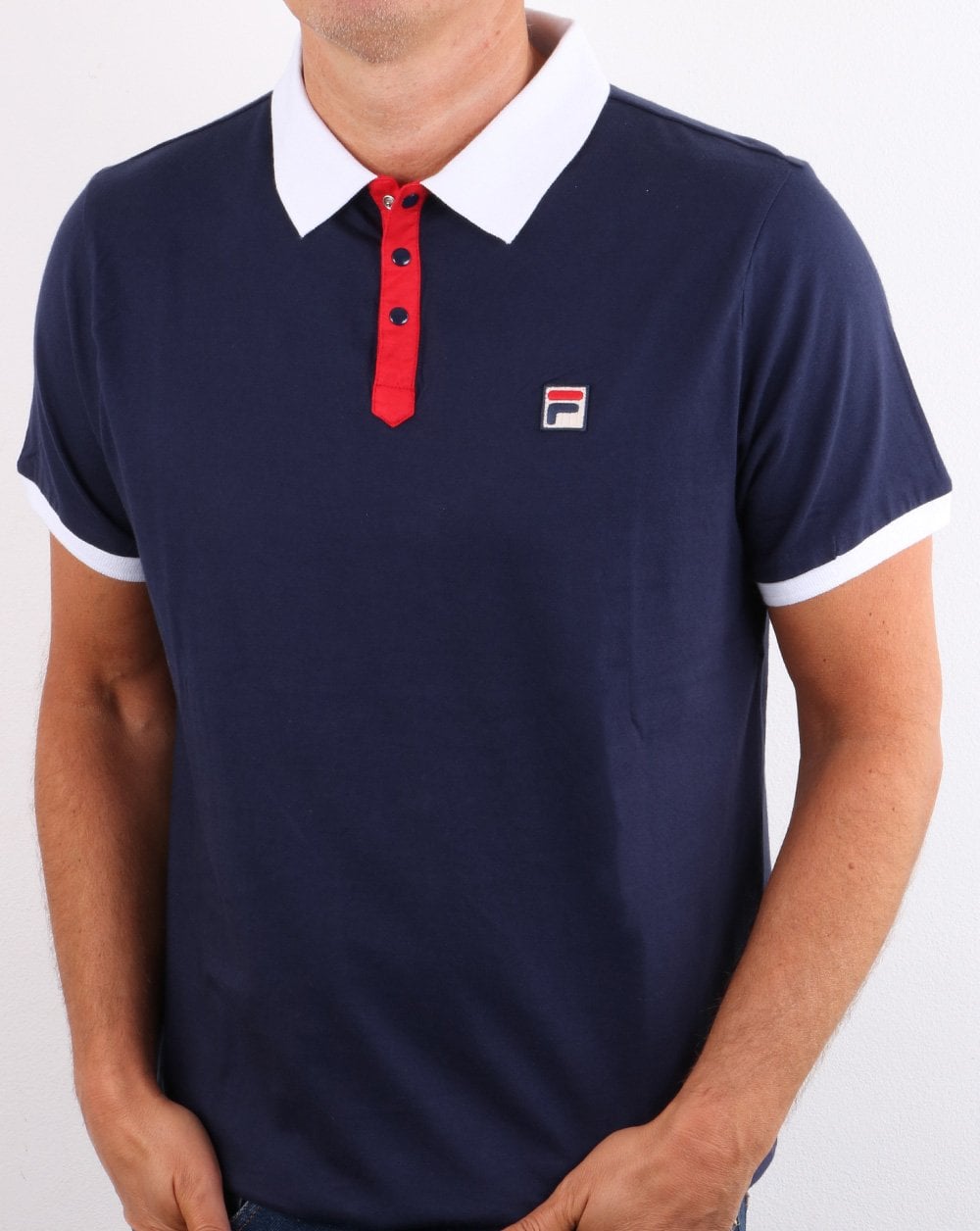 Fila Vintage Panatta Polo Shirt Navy