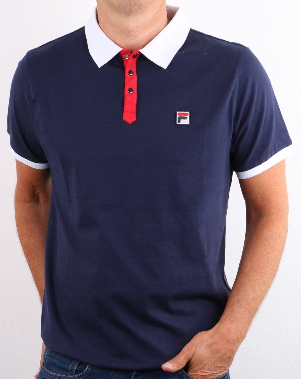 Fila Vintage Panatta Polo Shirt Navy