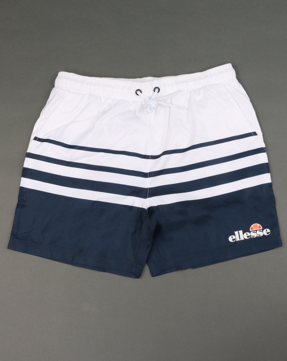 Ellesse Striped Swim Shorts White/Navy