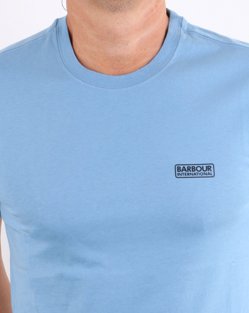 Barbour International Small Logo T-shirt Cool Blue