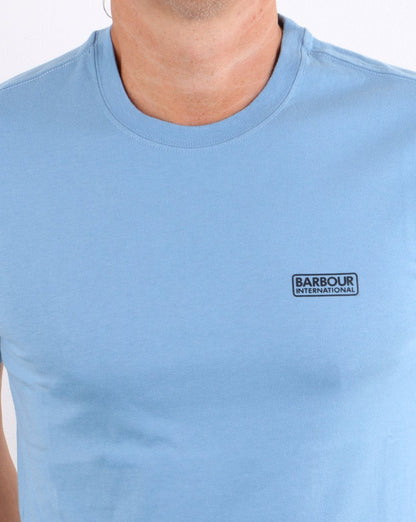 Barbour International Small Logo T-shirt Cool Blue
