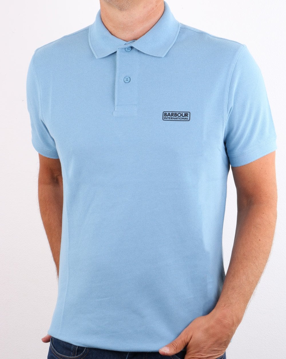 Barbour International Essential Polo Cool Blue