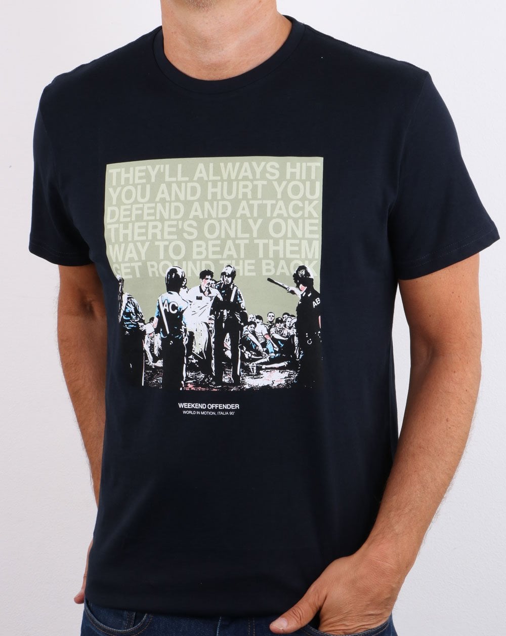 Weekend Offender Fans T-shirt Navy