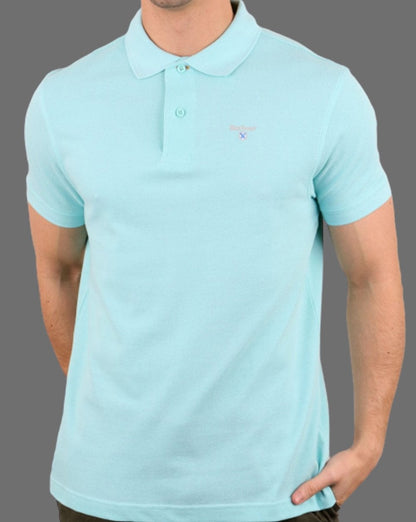 Barbour Sports Polo Aqua Blue