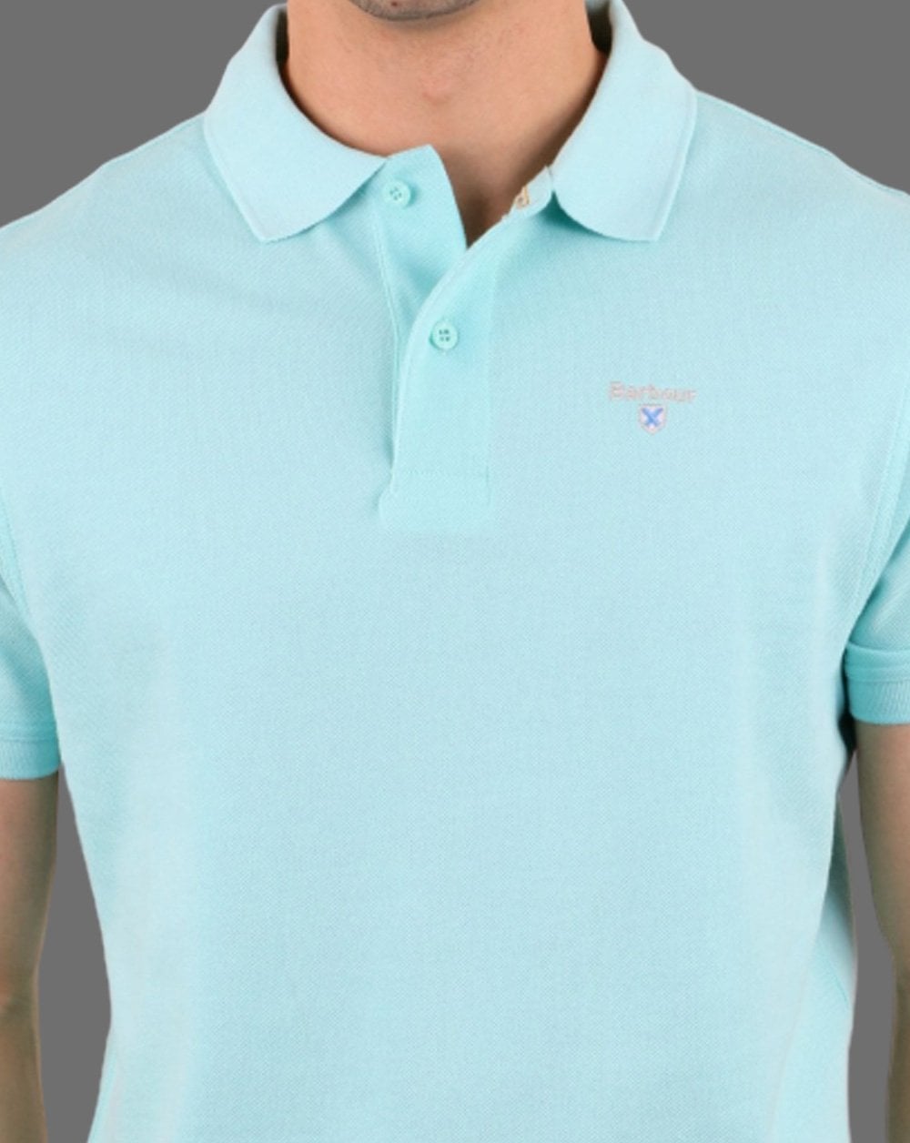 Barbour Sports Polo Aqua Blue