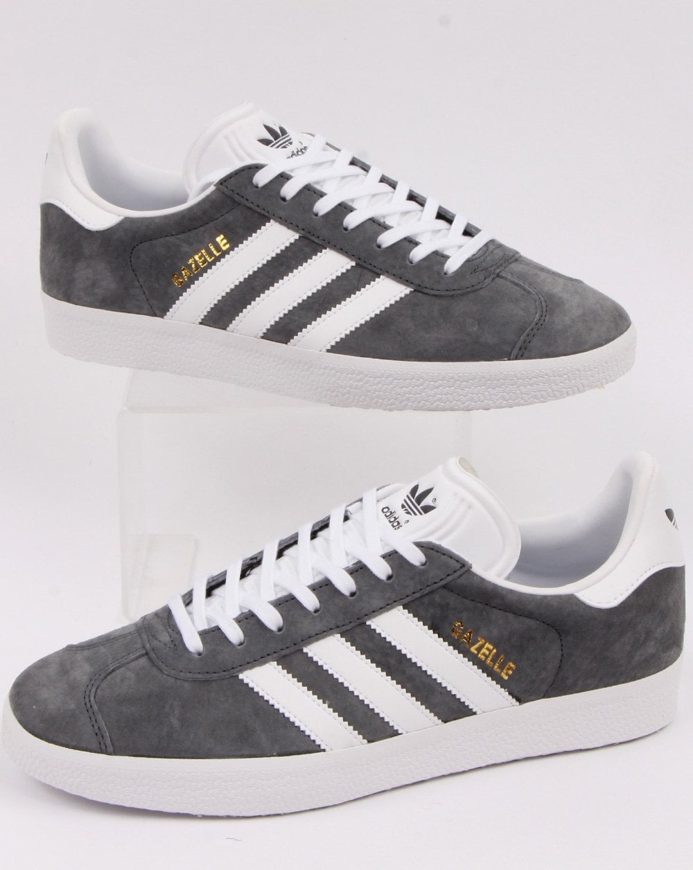 Adidas Gazelle Trainers Dk Grey/White