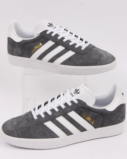 Adidas Gazelle Trainers Dk Grey/White