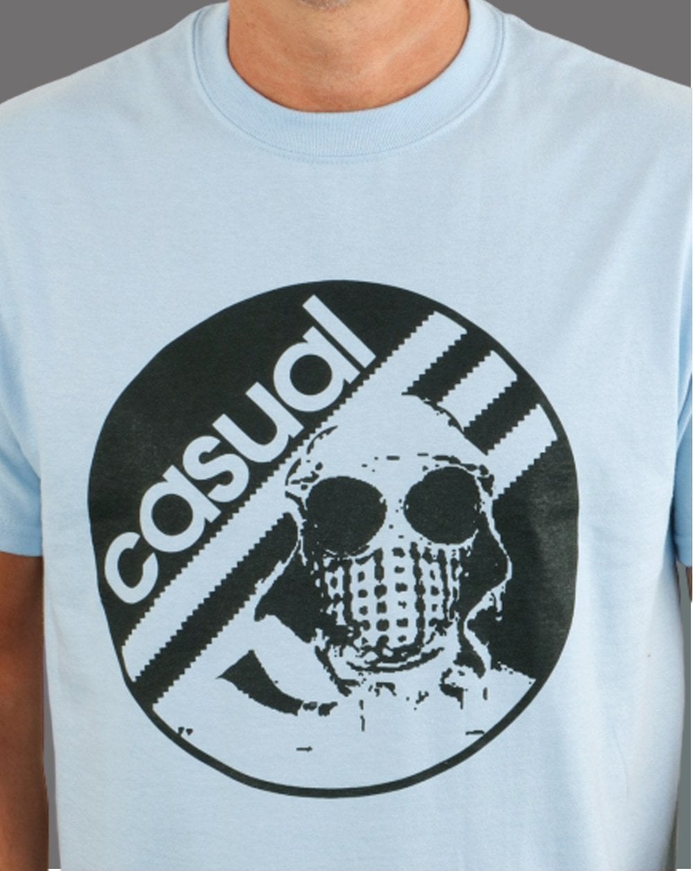80s Casual Classics Goggle And Checked Scarf T-shirt Sky