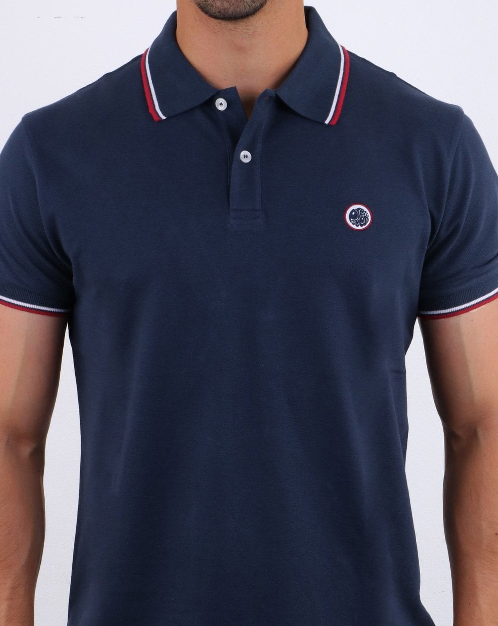 Pretty Green Tipped Polo Shirt Navy