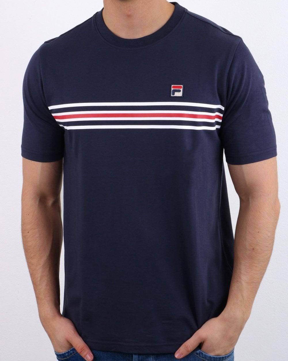 Fila Vintage Icon T Shirt Navy