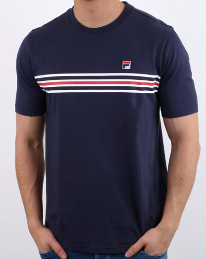 Fila Vintage Icon T Shirt Navy