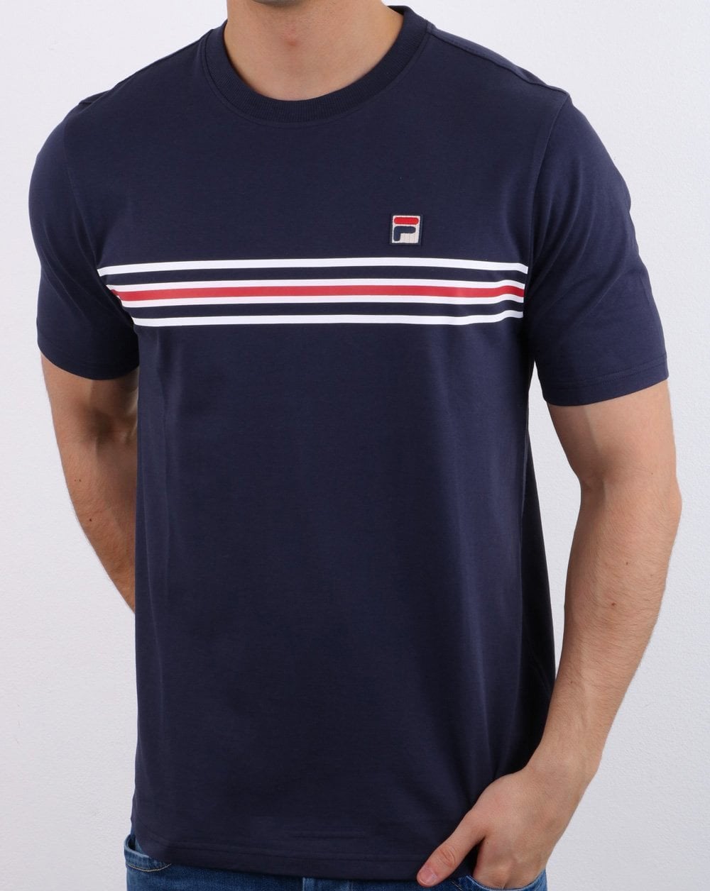 Fila Vintage Icon T Shirt Navy
