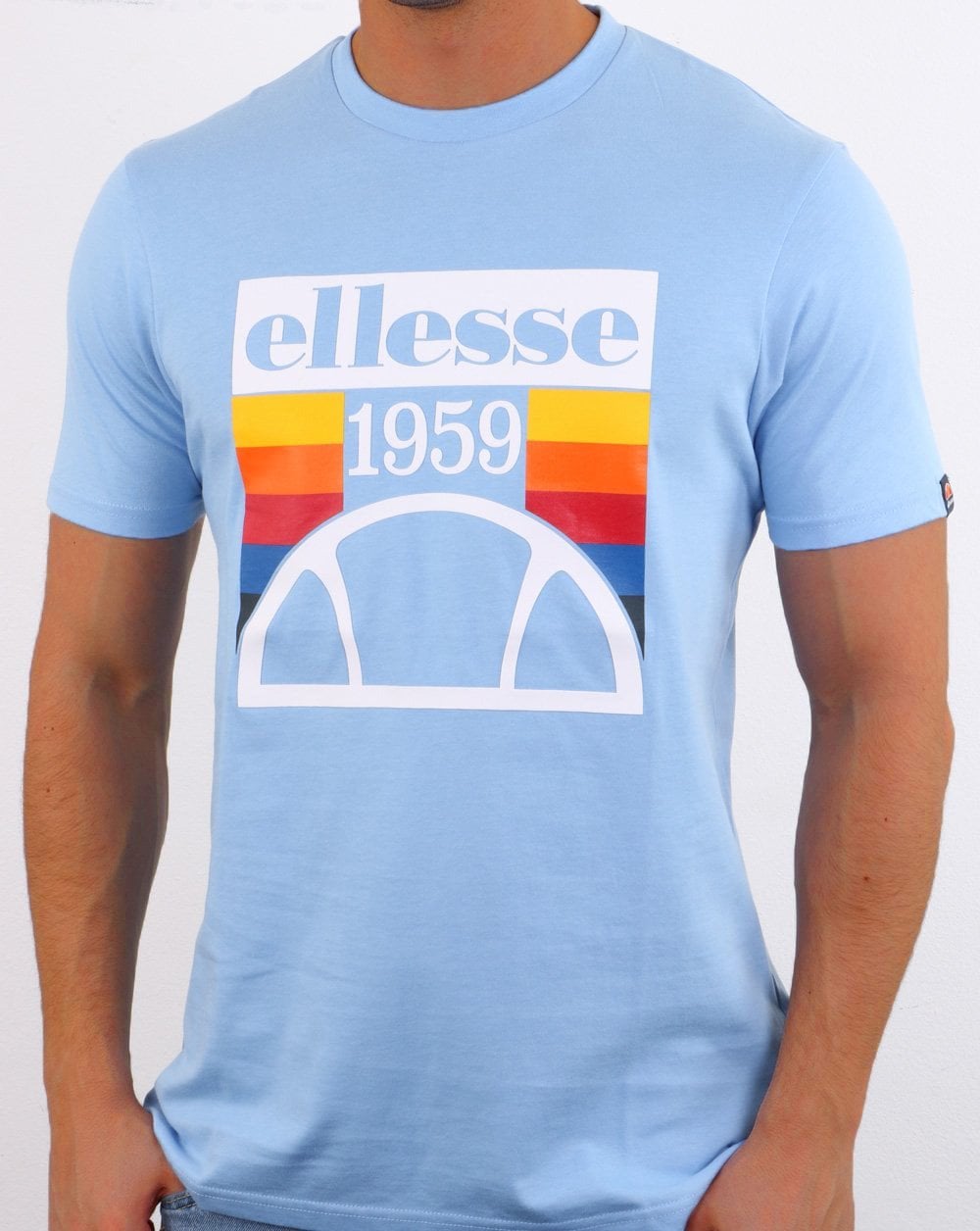Ellesse Pirozzi T Shirt Light Blue