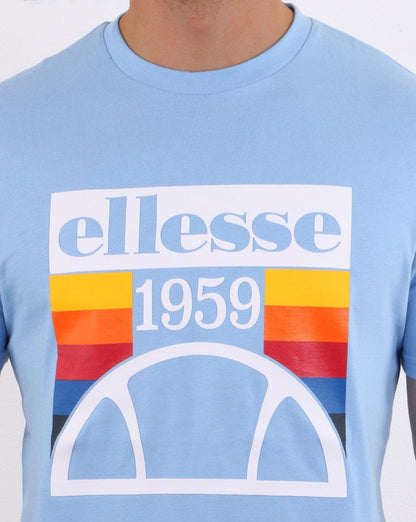 Ellesse Pirozzi T Shirt Light Blue