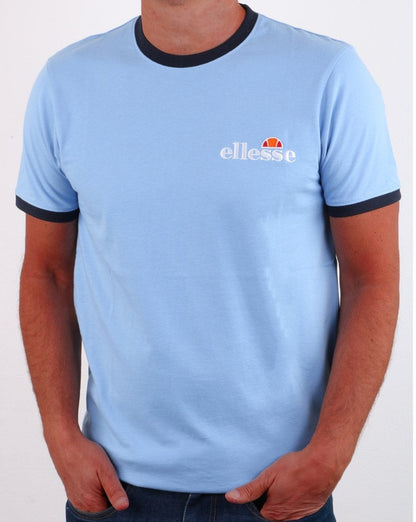 Ellesse Ringer T Shirt Sky Blue