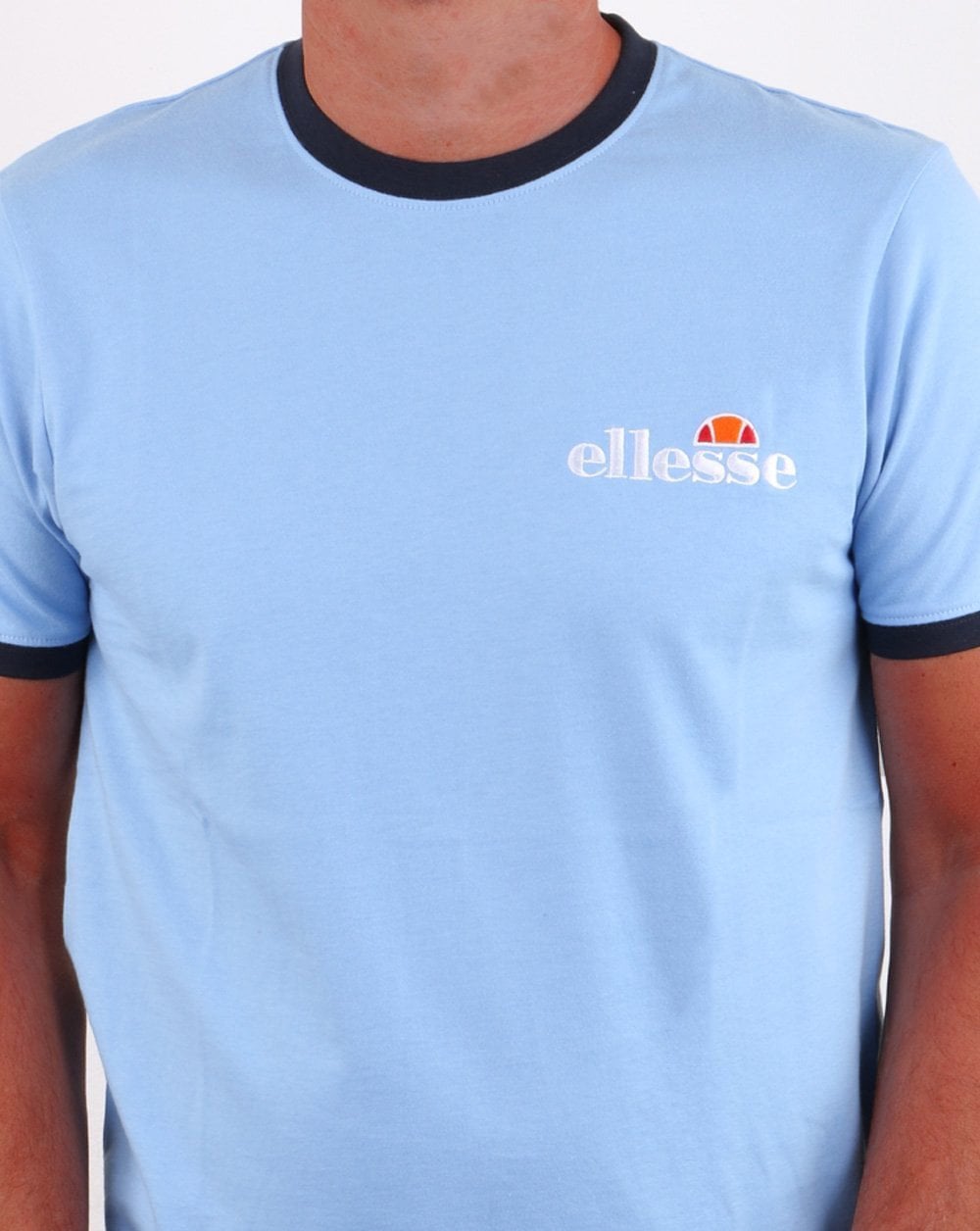 Ellesse Ringer T Shirt Sky Blue